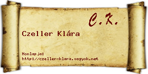 Czeller Klára névjegykártya