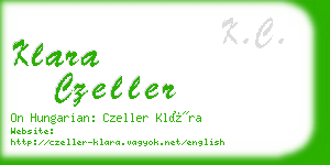 klara czeller business card